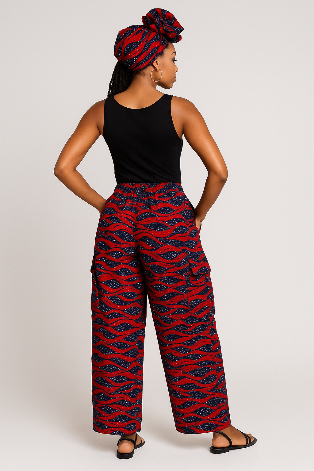 African print cargo pants,￼ Ankara cargo pants
