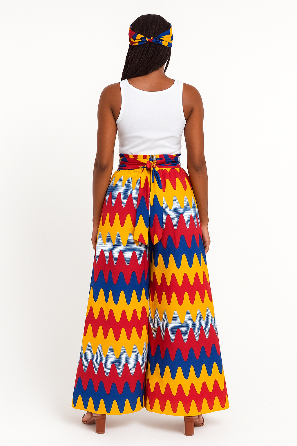 Vibrant African Print Palazzo Pants