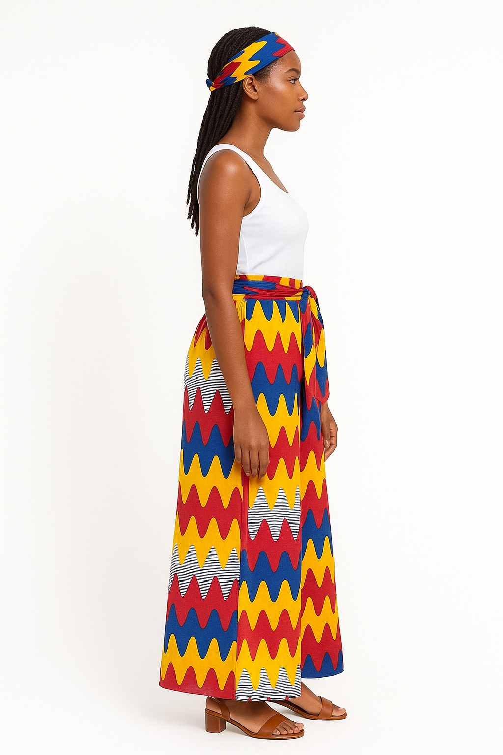 Vibrant African Print Palazzo Pants